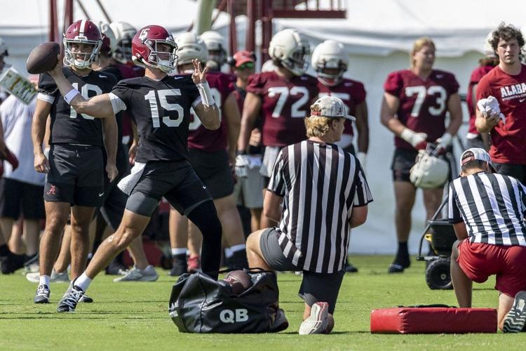 No. 8 Alabama names Ty Simpson its starting QB for the season, which begins at FSU
