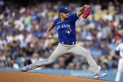 Toronto Blue Jays starting pitcher Jose Berrios throws during the