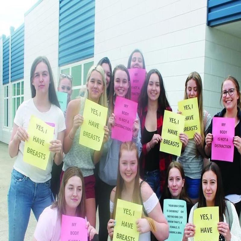 B.C. high school girls go braless to protest dress code - The Chilliwack  Progress