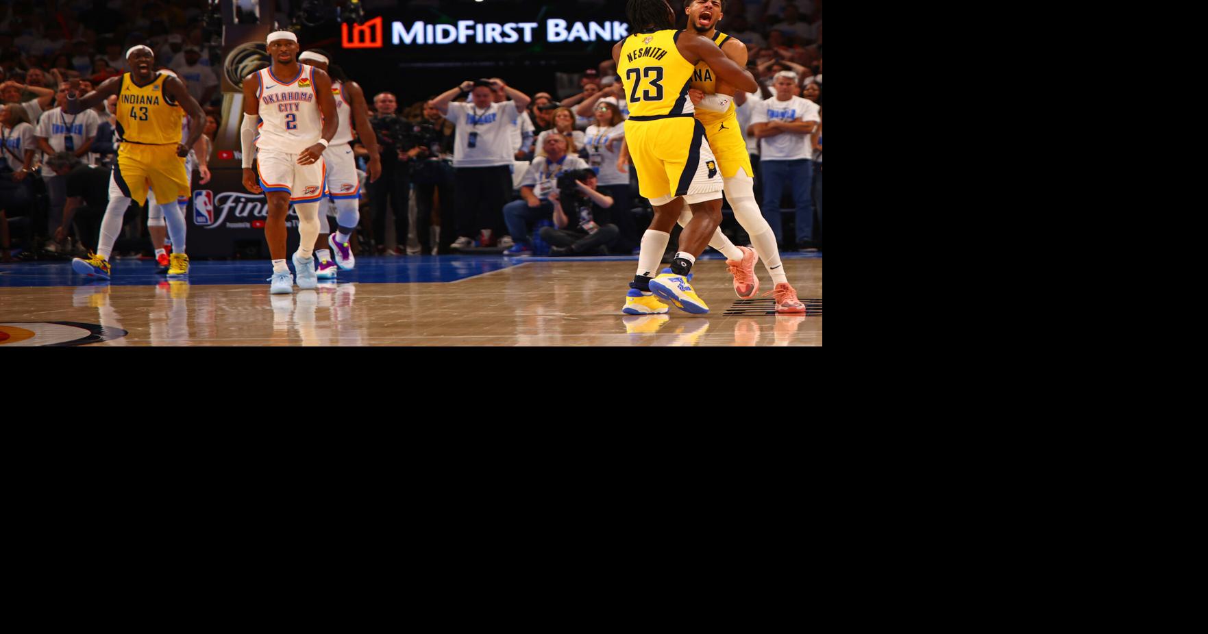 Haliburton, Pacers stun Thunder in Game 1 of NBA Finals