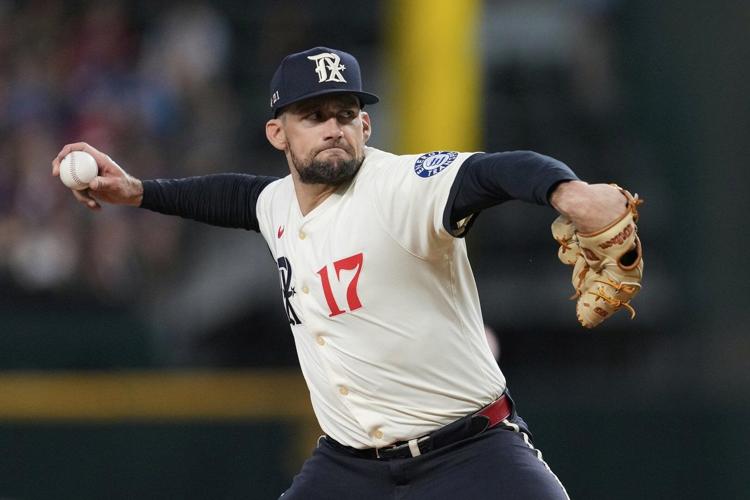 Eovaldi pitches 5 scoreless innings as Rangers beat Braves 8-3