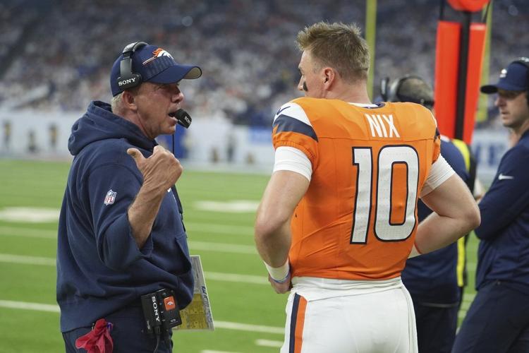 Bo Nix and Sean Payton downplay viral sideline exchange during Broncos' loss to Colts