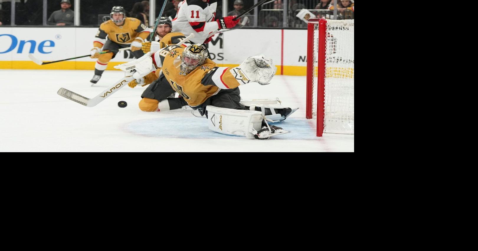 Goalie Carter Hart to start for Vegas Golden Knights in Edmonton versus Oilers