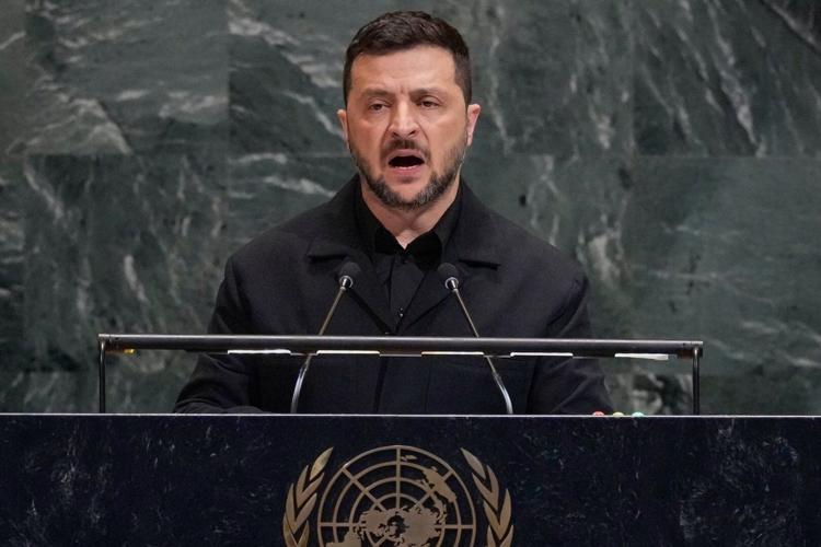 Ukraine’s president says the world is in `the most destructive arms race in history’