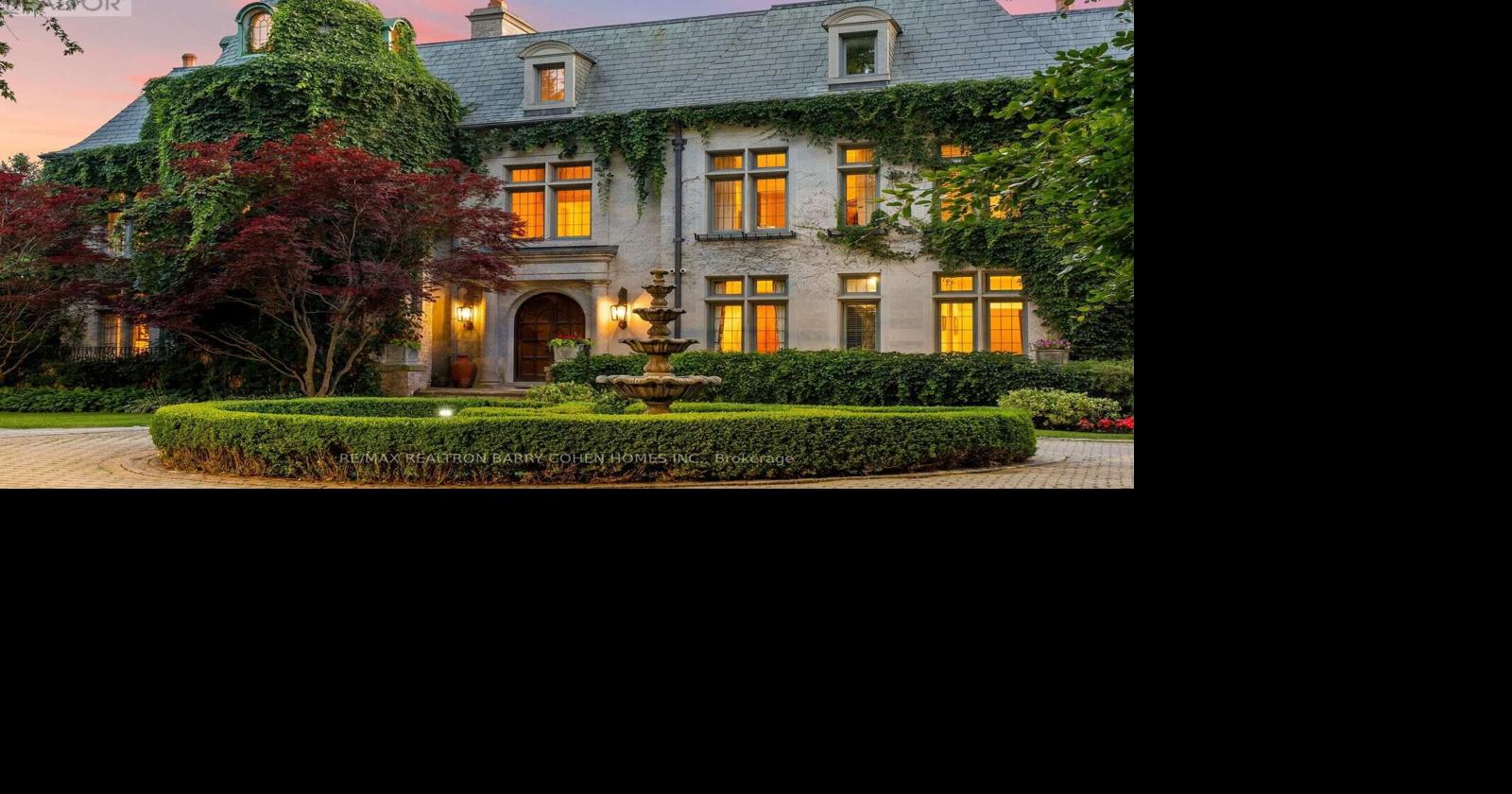 This $28M Bridle Path estate has 9 bedrooms, a library and a fireplace imported from a European castle