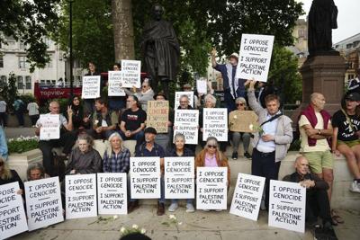 More than 40 arrested at London protest in support of banned group Palestine Action