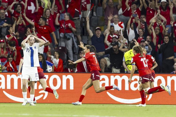 Euro 2025: Switzerland gets late goal to draw with Finland and advance to quarterfinals
