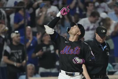 Nimmo snaps out of slump with 3-run homer and Mets roll past Marlins 7-3