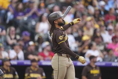 Tatís homers, Padres beat Rockies 10-8 to end 5-game skid