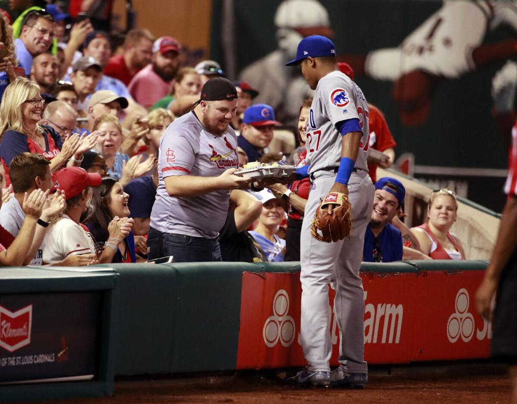 Addison Russell kindly replaced a fan's nachos after a foul ball