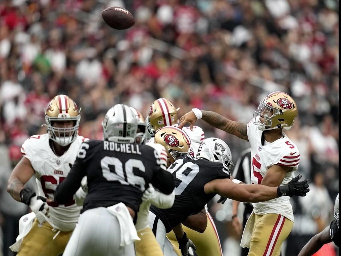 Trey Lance was named the number three QB of the 49ers, Darnold won the race  from him