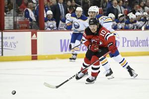Toffoli scores twice, Hischier returns with goal as Devils rout Sabres 7-2