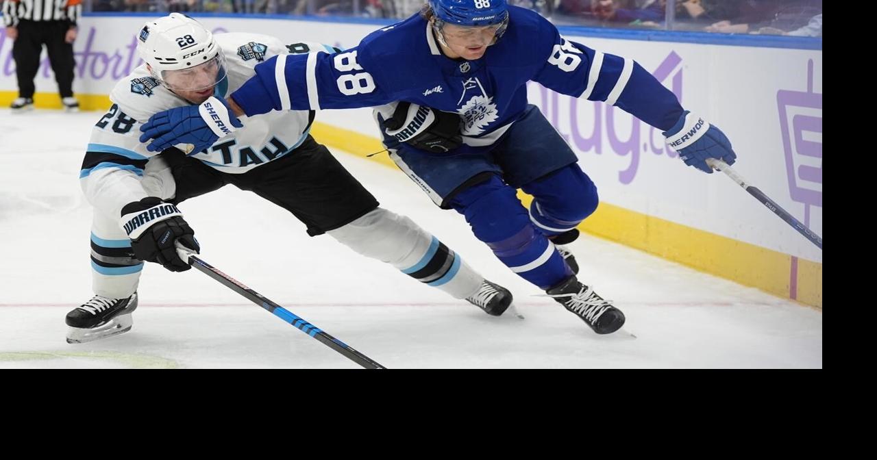 Marner scores twice as Maple Leafs win first-ever meeting with Utah Hockey Club