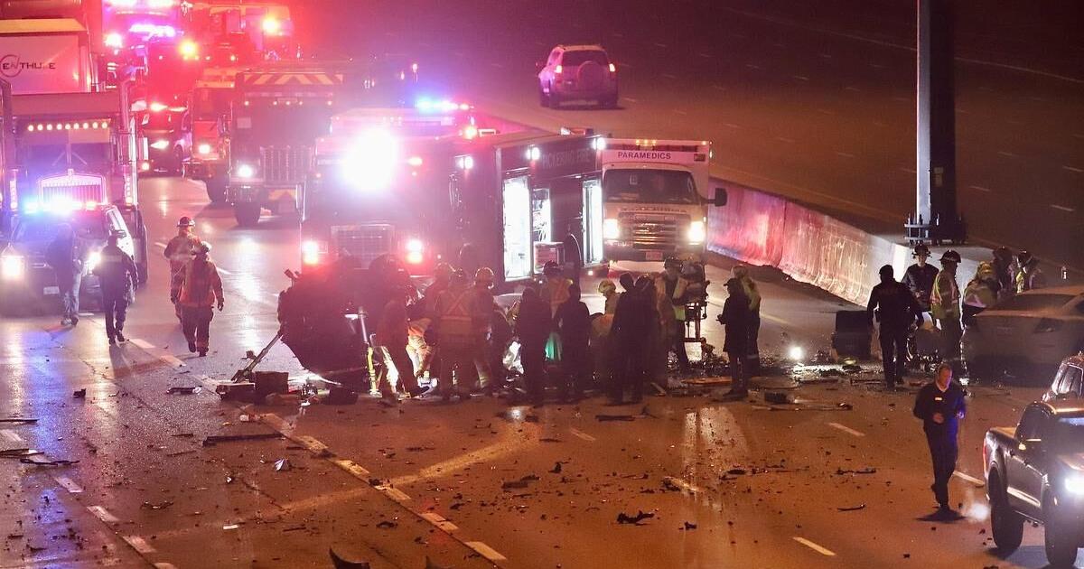 One man dead after head-on crash on Highway 401 in Pickering
