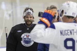 Edmonton Oilers goaltender Stuart Skinner feels lighter and quicker as camp begins
