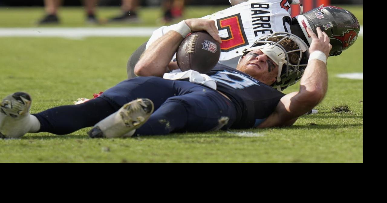 The Titans' revamped offensive line struggling with protection, injuries