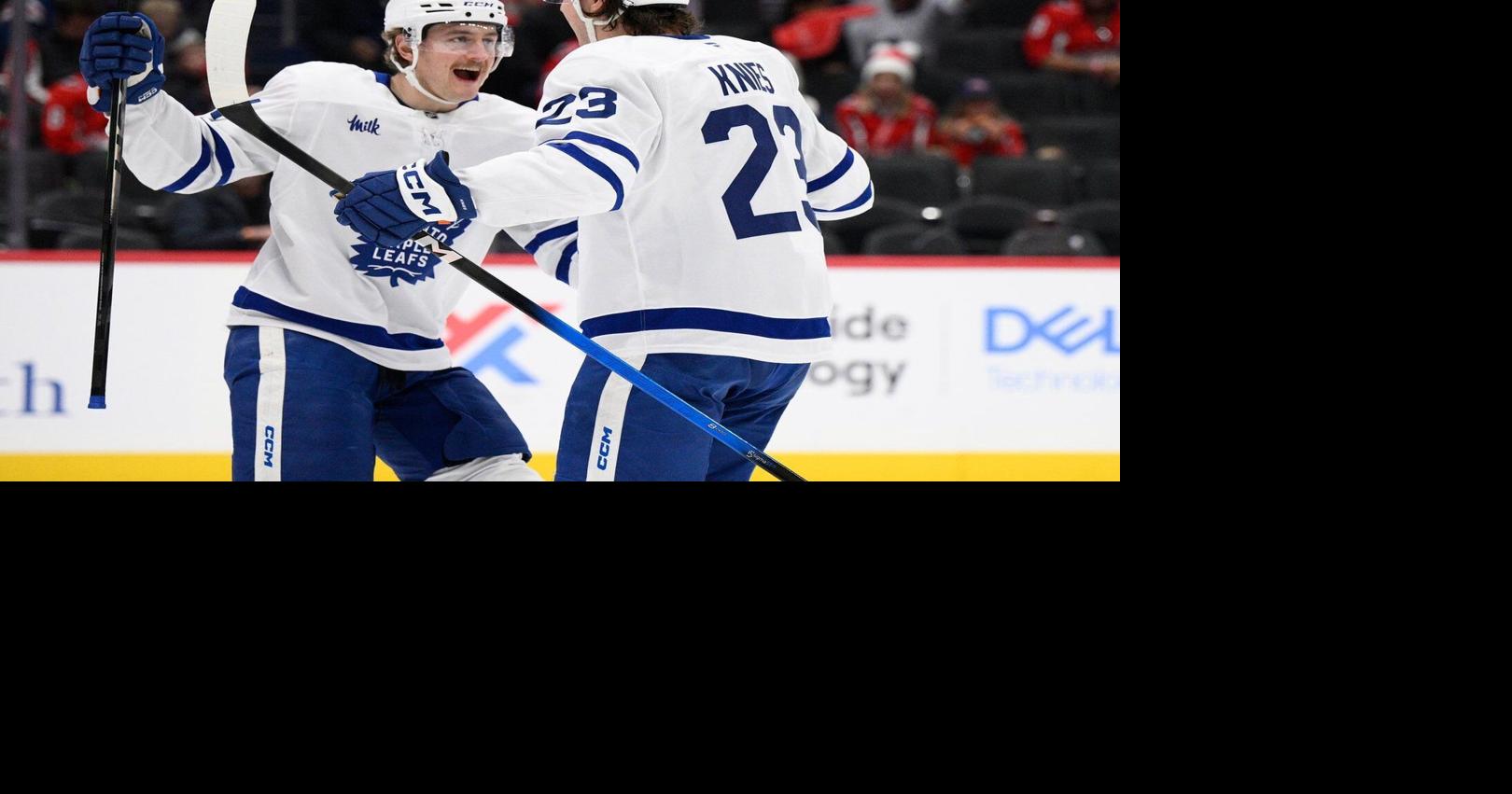 Jakob Chychrun scores as the Capitals rally past the Maple Leafs 4-2