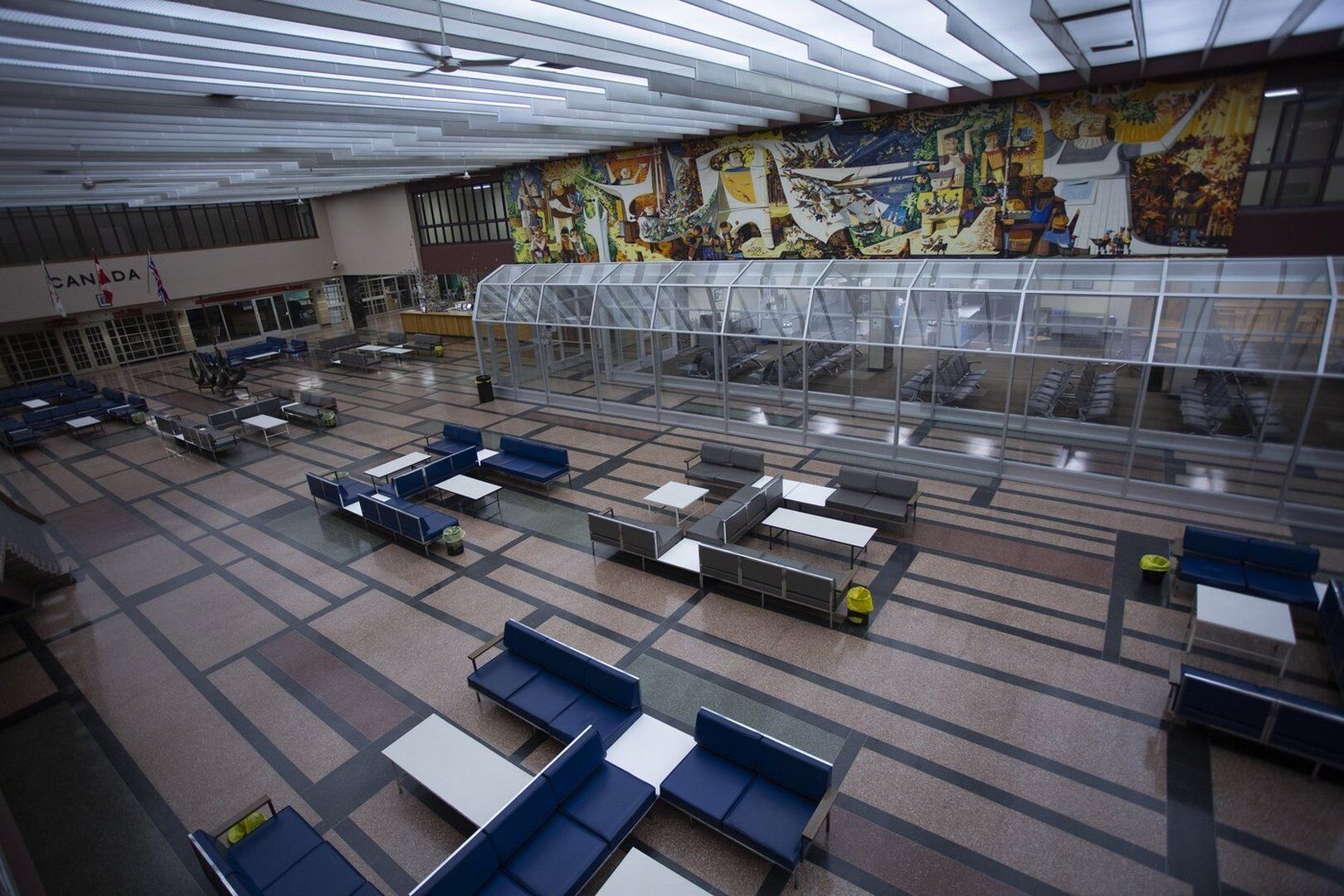 Mid-century modern airport lounge in central Newfoundland gets heritage ...