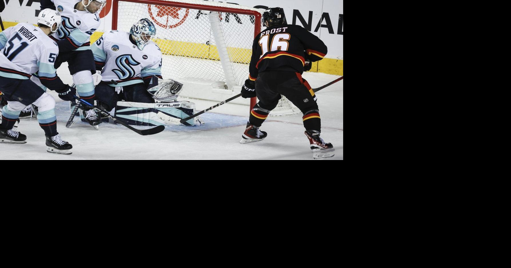 Kadri plays OT hero as surging Flames rally to beat Kraken 4-3