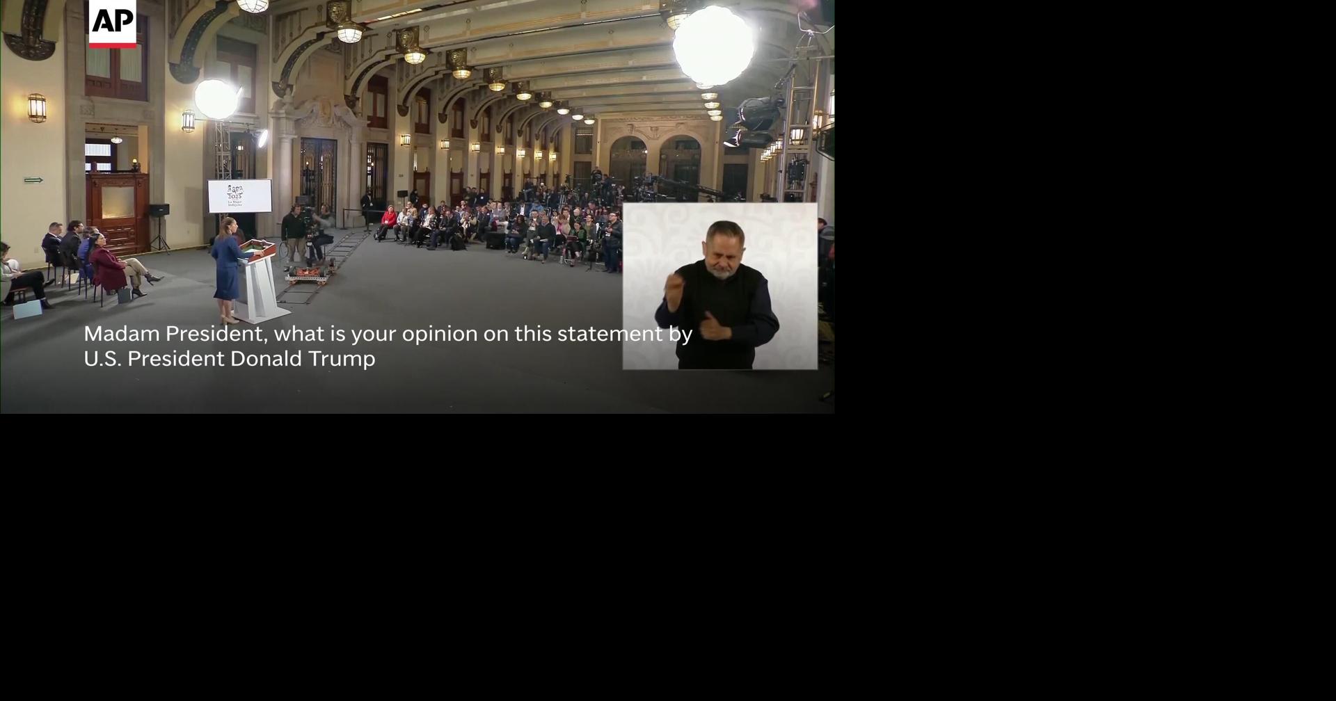 Mexico president says she's in favour of a dialog between the U.S. and Venezuela