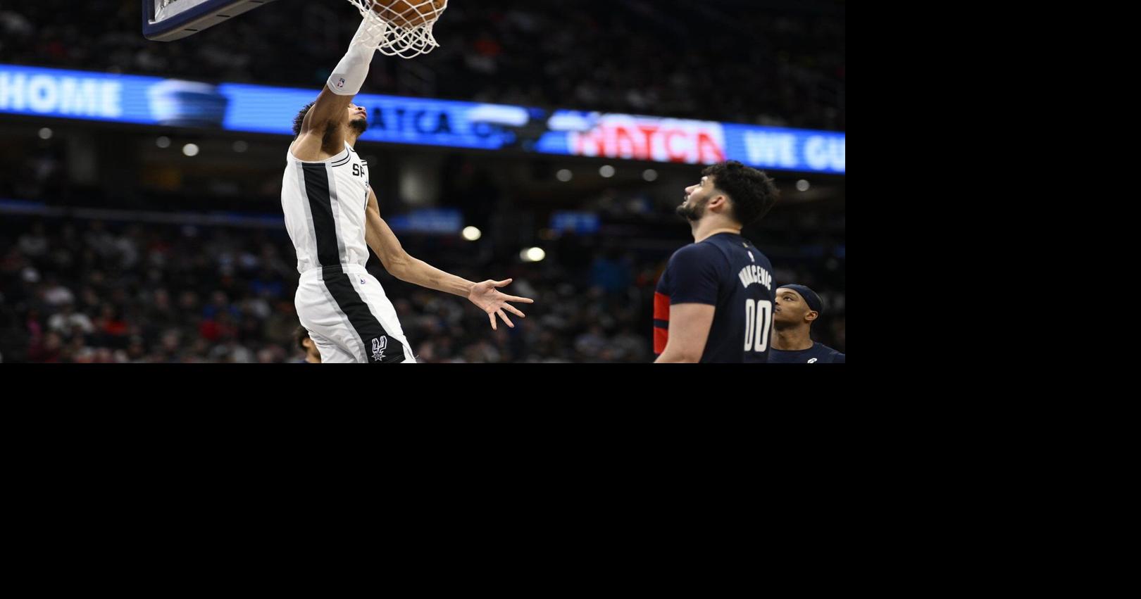 Victor Wembanyama's 31 points, 15 rebounds help Spurs to a 131-121 victory over Wizards