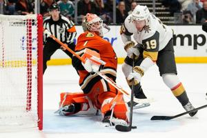 Anaheim Ducks goalie Lukas Dostal sidelined for two to three weeks with upper-body injury