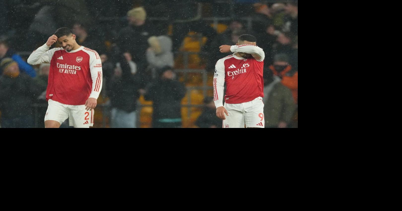EPL scores: Arsenal blows two-goal lead at Wolves to boost Man City’s Premier League title chances
