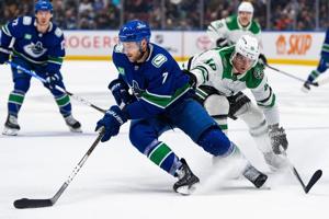 Canucks defenceman Soucy out six to eight weeks with lower-body injury