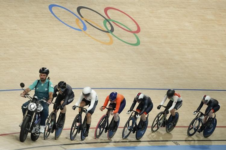 Ellesse Andrews of New Zealand wins Olympic keirin title after taking