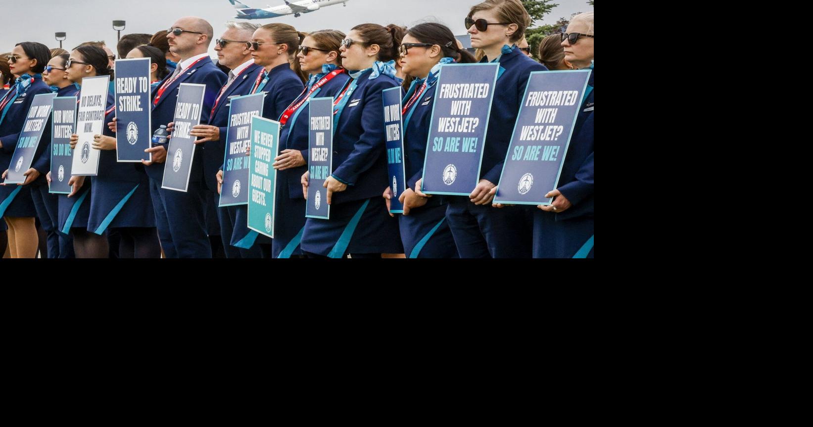 WestJet flight attendants approve strike mandate as ground pay takes centre stage