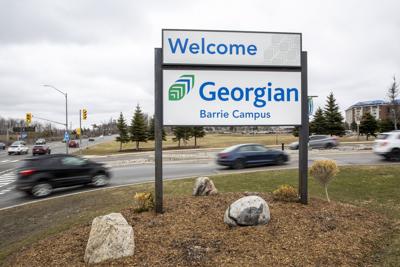 Georgian college sign.JPG
