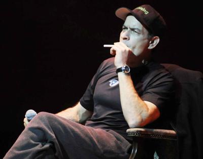 charlie sheen smoking cigarettes Chain-smoker Sheen keeps the flame out onstage