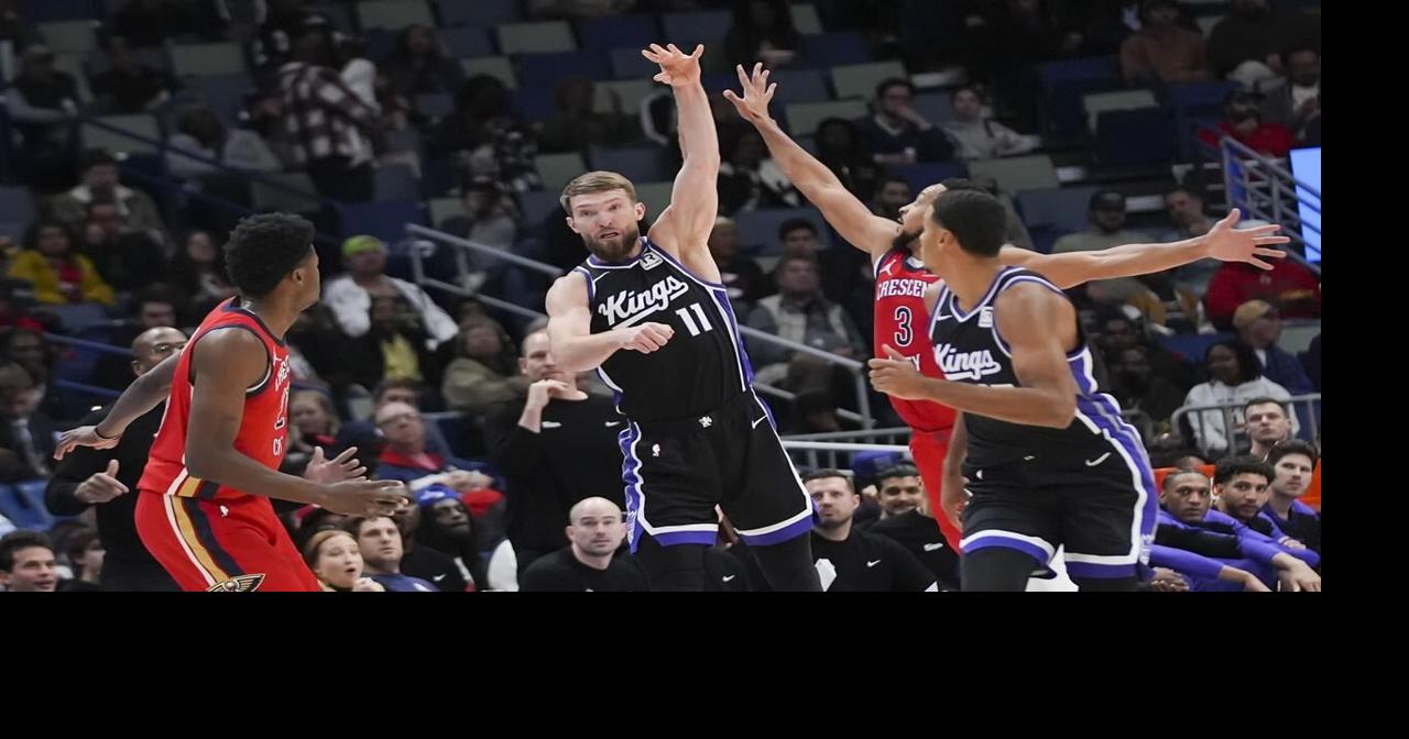 Sabonis has season-high 32 points and 20 rebounds to lead Kings to a 111-109 win over Pelicans