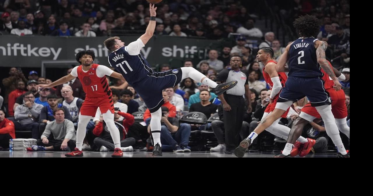 Luka Doncic returns to the lineup and scores 27 as the Mavericks beat the Trail Blazers 132-108