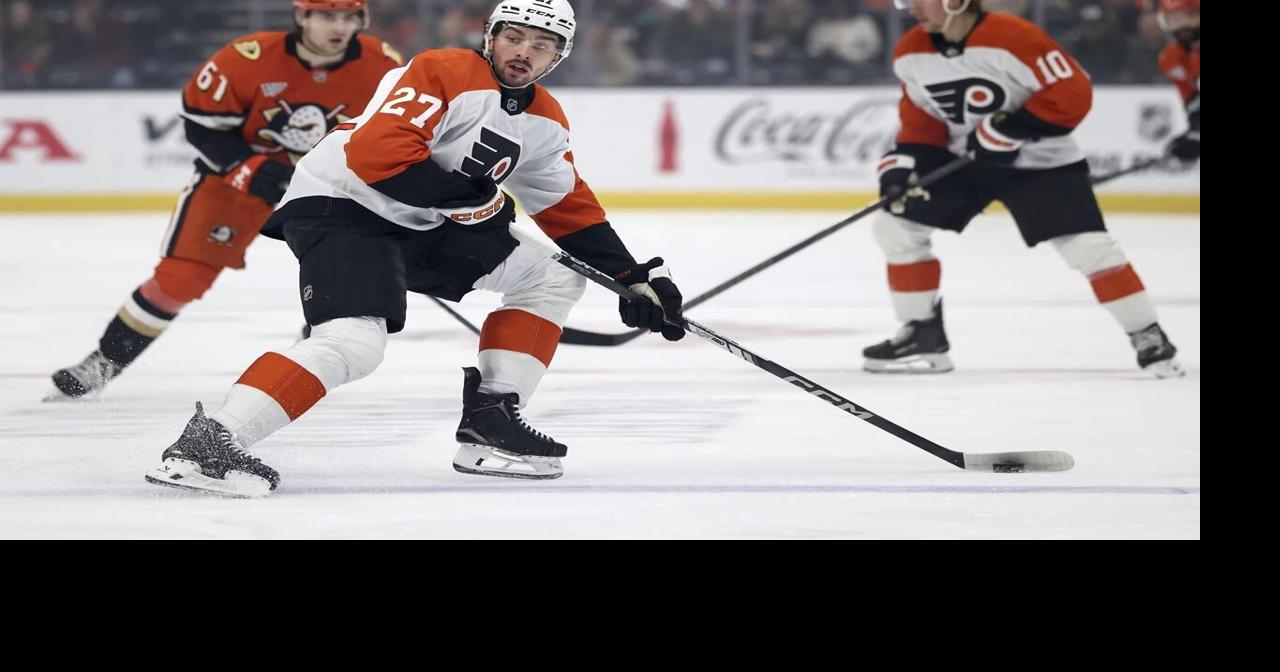 Noah Cates extends goal-scoring streak to 5 games as Flyers beat Ducks 3-1
