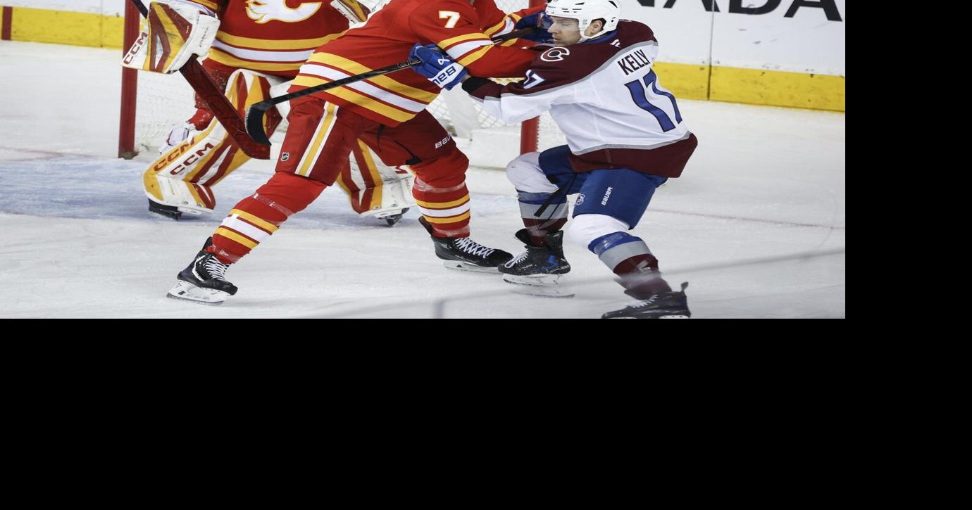 Kelly's two-goal effort leads Avalanche past Flames 4-2