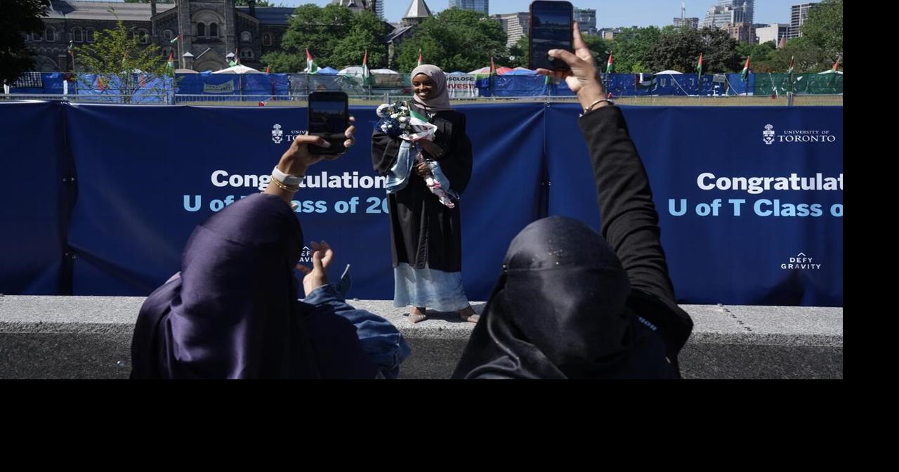 University of Toronto graduation ceremonies continue amid protest on campus