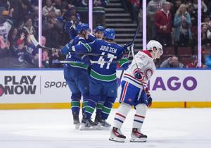 Depth scoring lifts Canucks to 4-1 win over struggling Canadiens