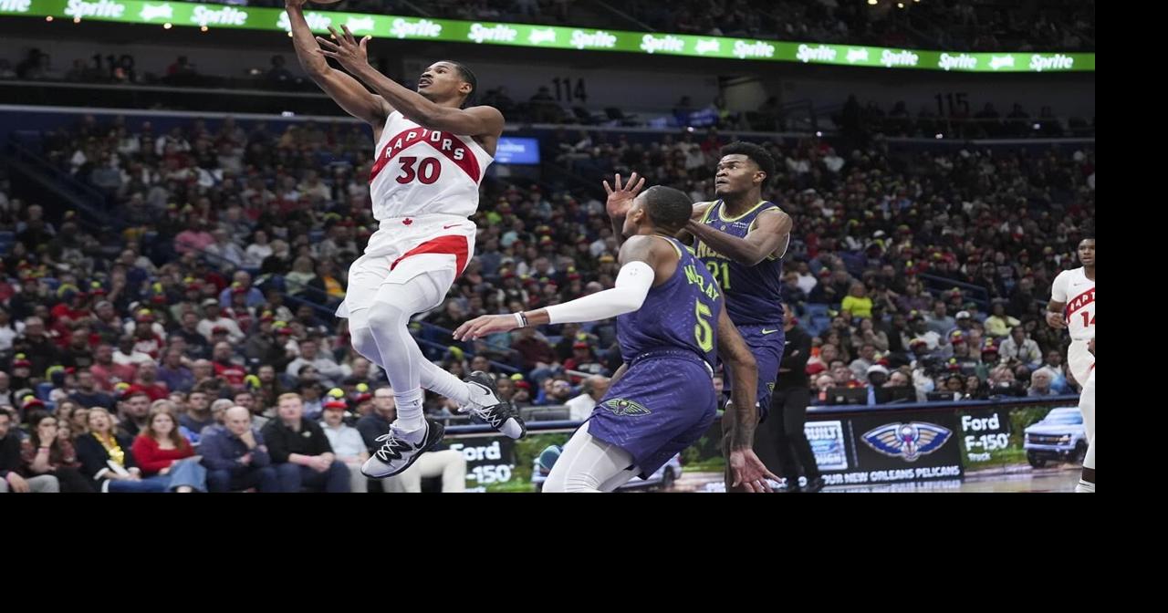 Agbaji and Battle rain down 3s as the Raptors beat the hapless Pelicans 119-93