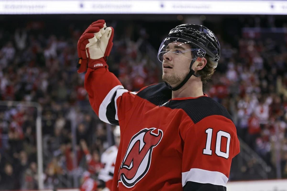 Connor Bedard departs after big hit as Chicago Blackhawks lose 4-2 to New  Jersey Devils