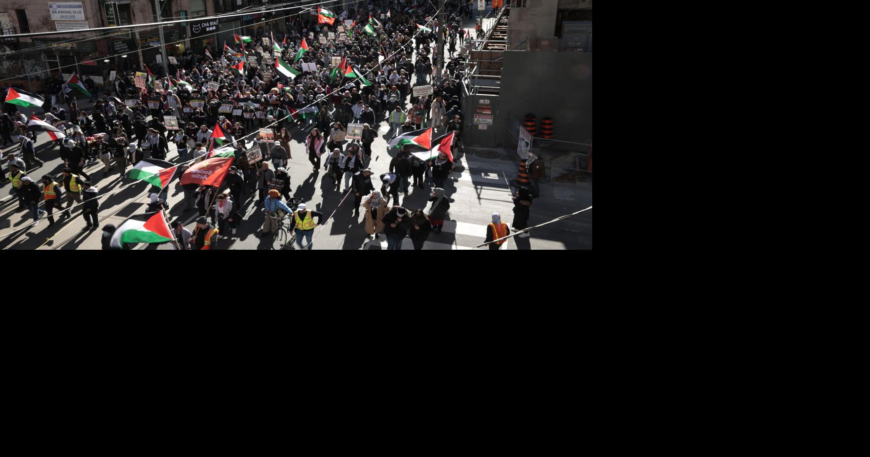 Pro-Palestinian protest in Toronto draws thousands Saturday
