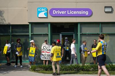 ICBC reopens licensing service in Surrey, B.C., as public service strike continues