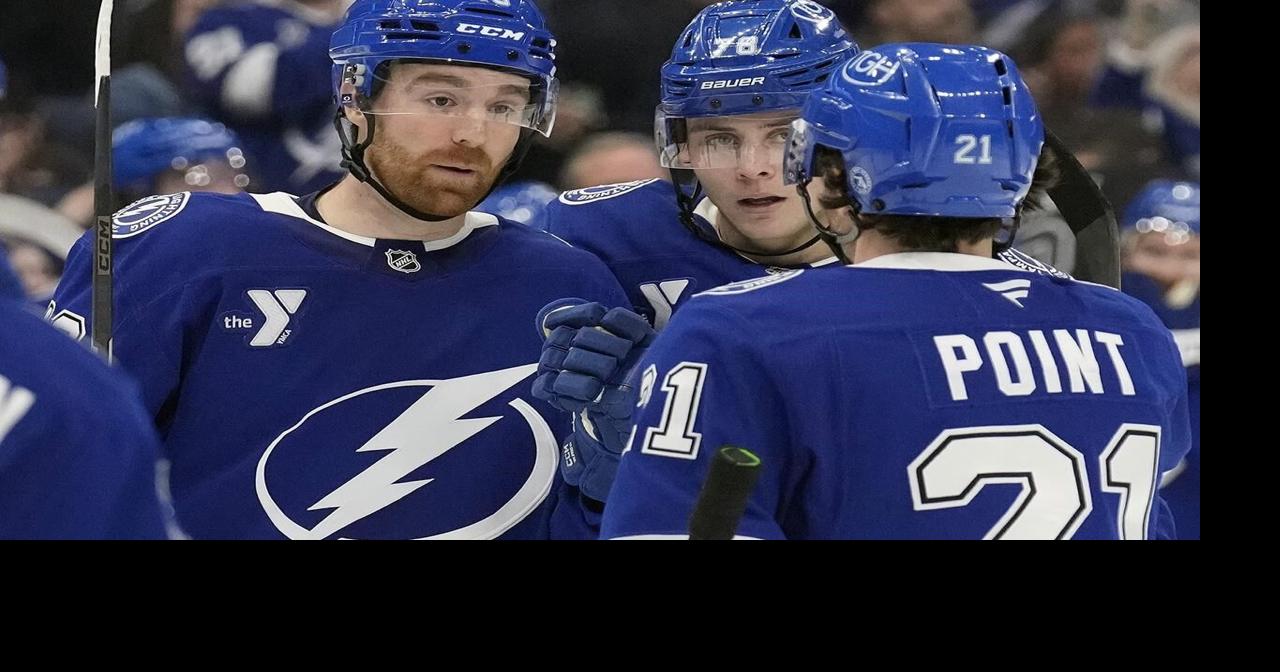 Hagel scores 2, Point has 4 assists in Lightning's 8-1 win over Sharks