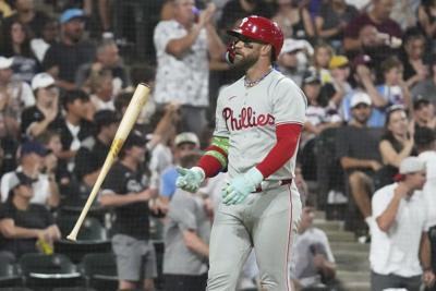 Phillies slugger Bryce Harper ejected following outburst over called third strike