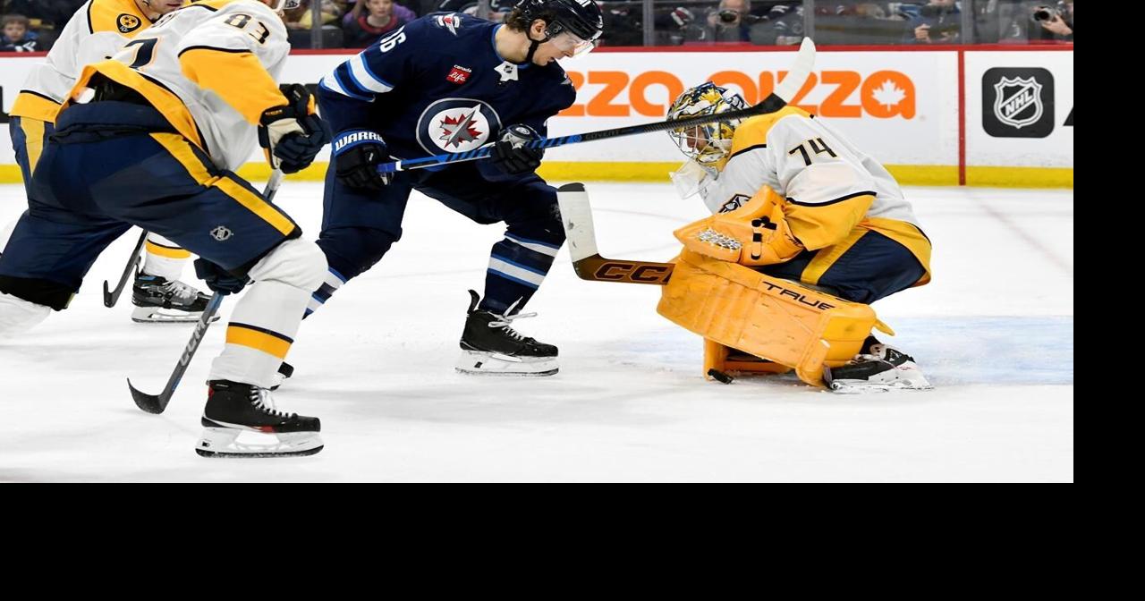 Vilardi, Hellebuyck lift Jets to 3-0 win over Predators