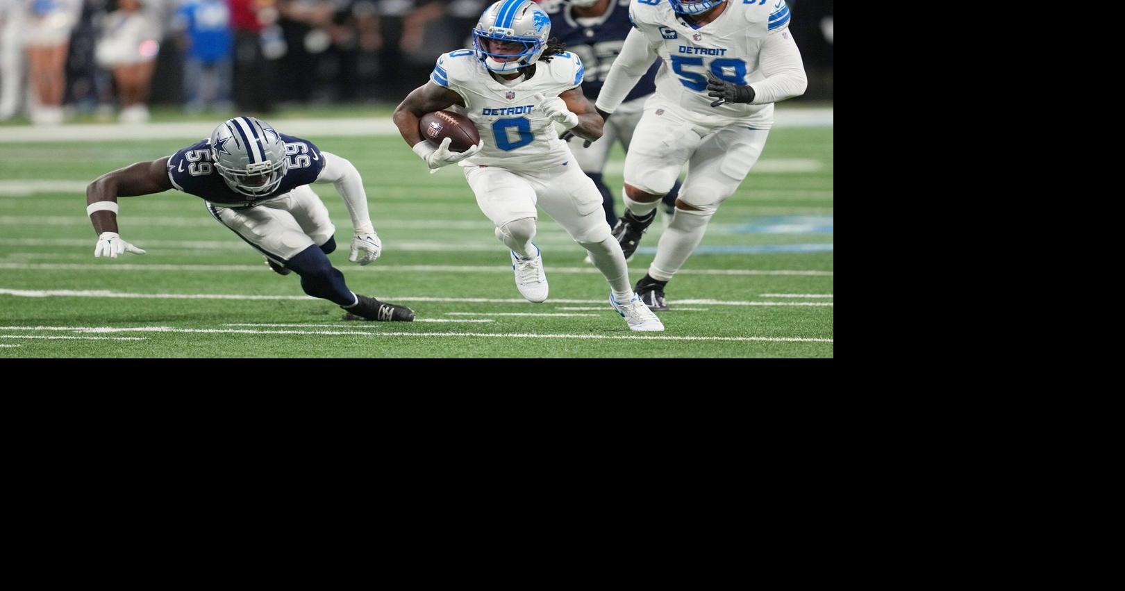 Jahmyr Gibbs rushes for 3 TDs and Lions get much-needed 44-30 win over Cowboys
