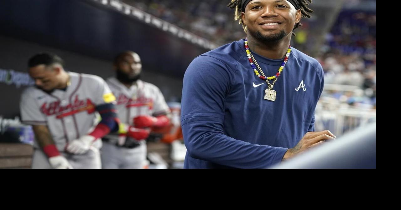 ATLANTA BRAVES RONALD ACUNA JR. WORLD SERIES GOLD India