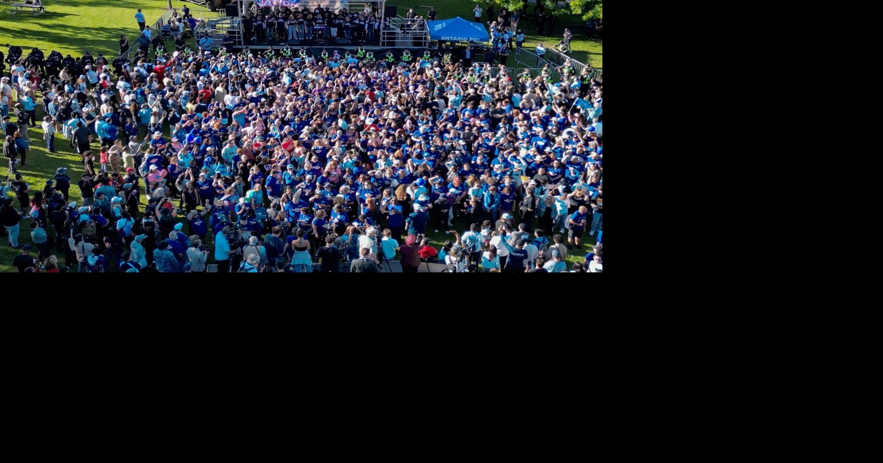 PC government officials post photo of Ford Fest crowd that appears to have been edited to make protesters look like supporters
