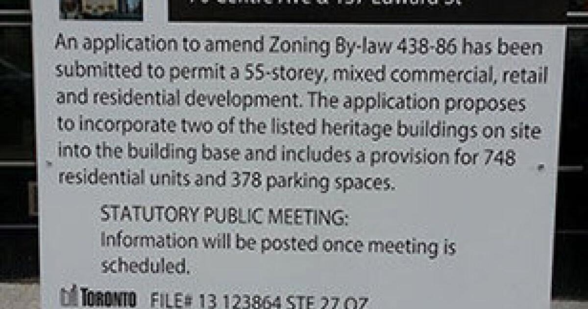 Confusing Notices Boring, confusing Toronto development notices about to get pizzazz
