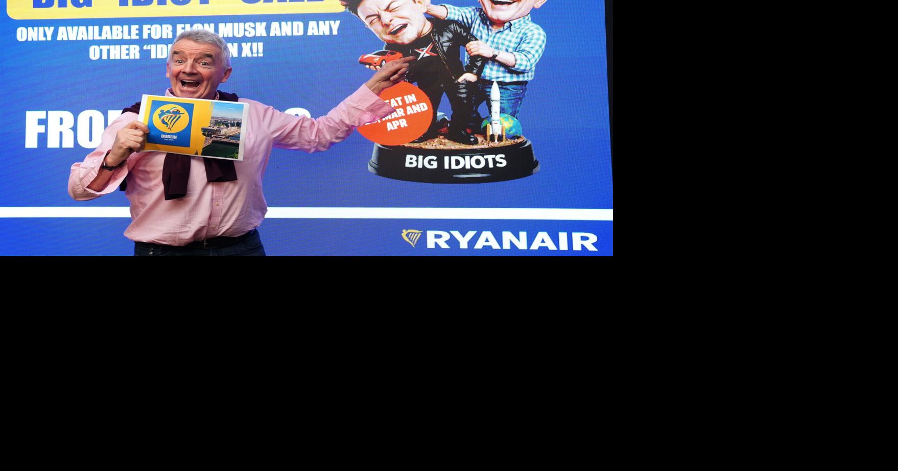 Ryanair CEO dismisses Elon Musk's idea of buying the airline as verbal feud escalates